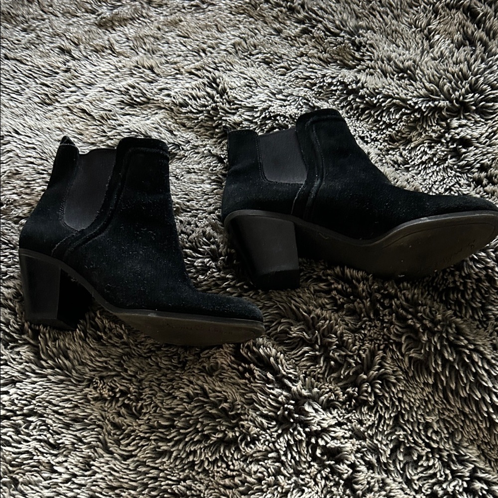 Sam Edelman Suede Black Ankle Boots 7.5